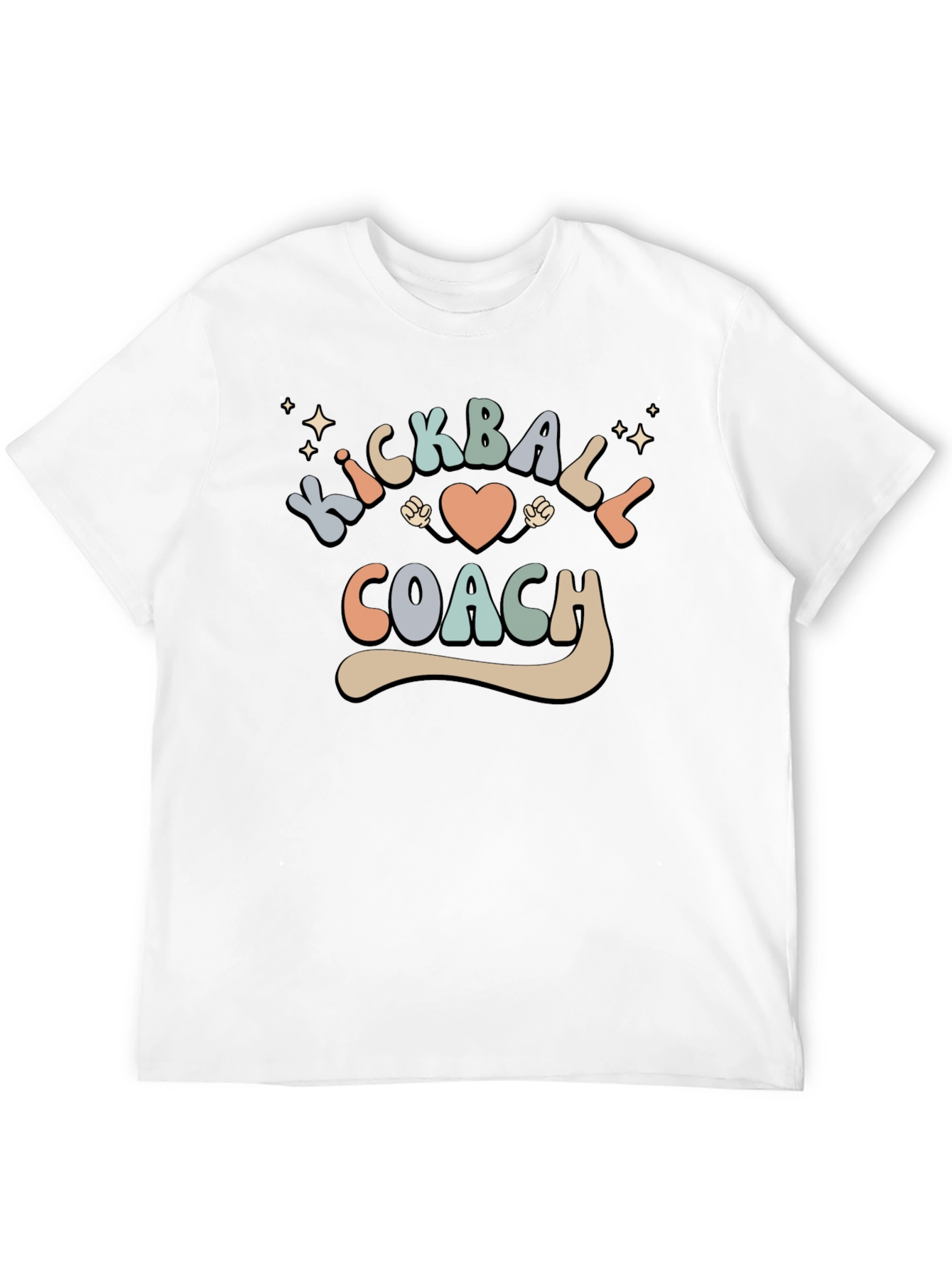 Kickball Coach Retro Style Black T-Shirt