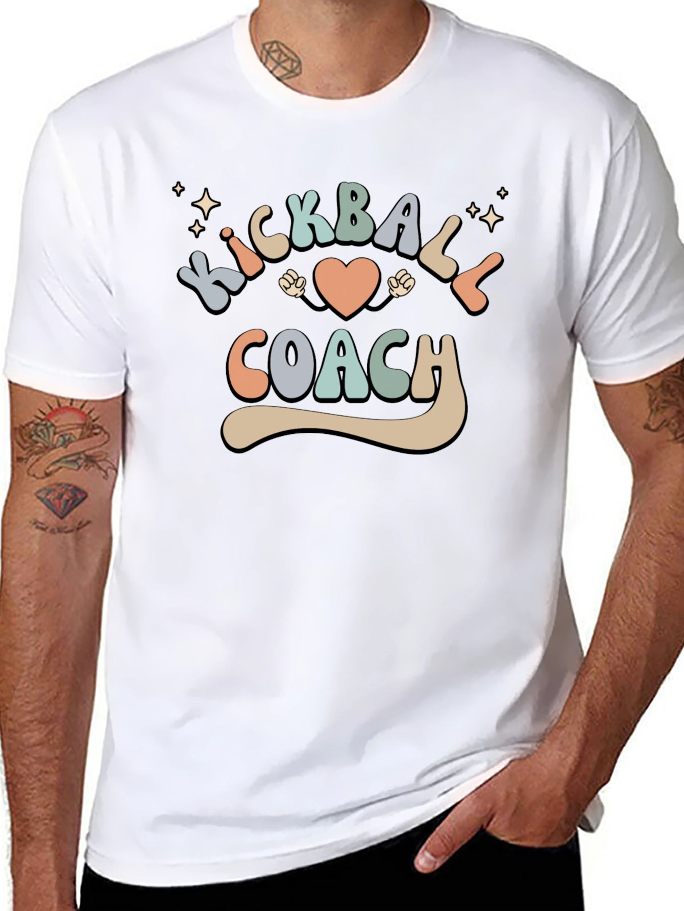 Kickball Coach Retro Style Black T-Shirt
