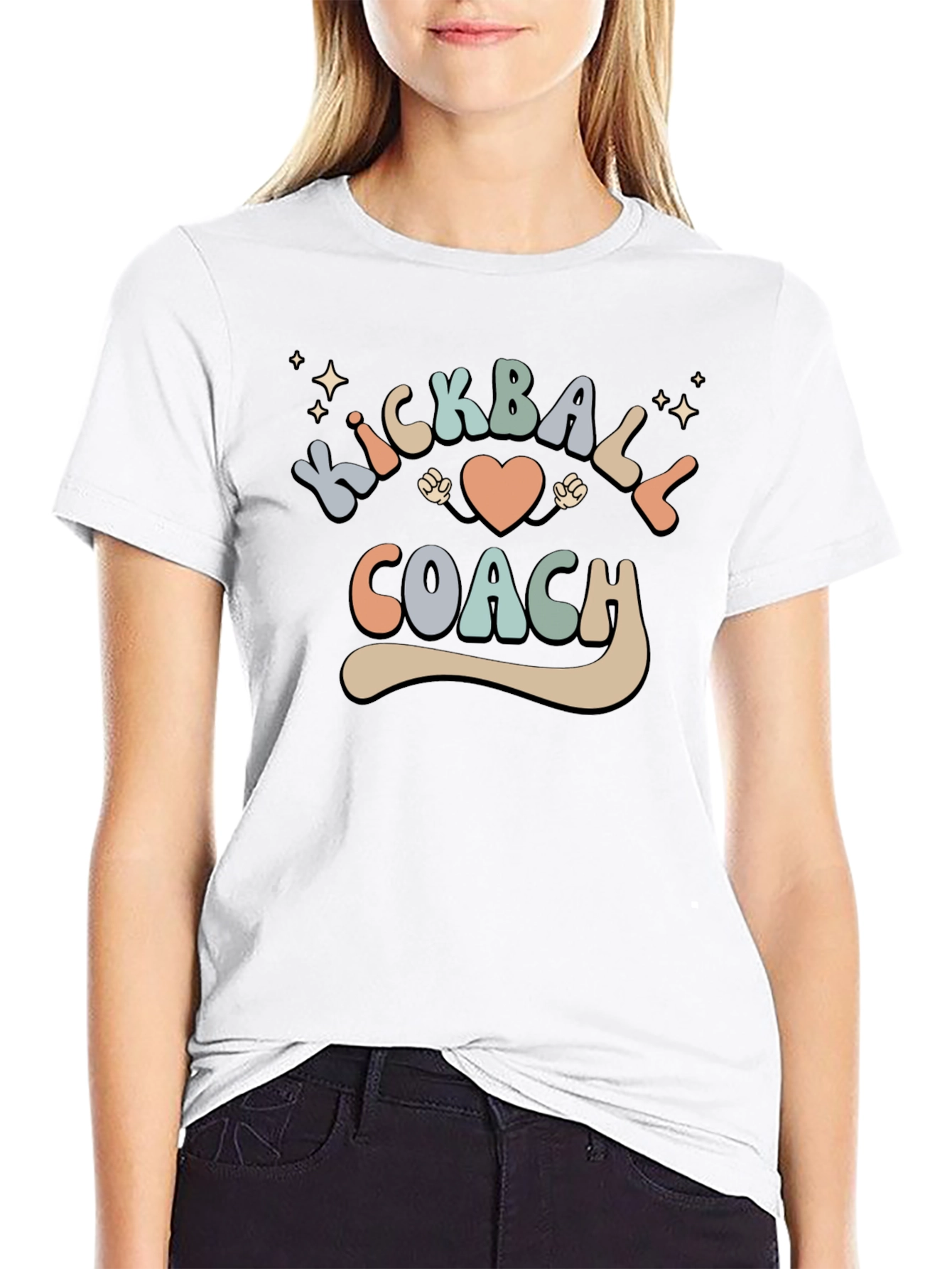 Kickball Coach Retro Style Black T-Shirt