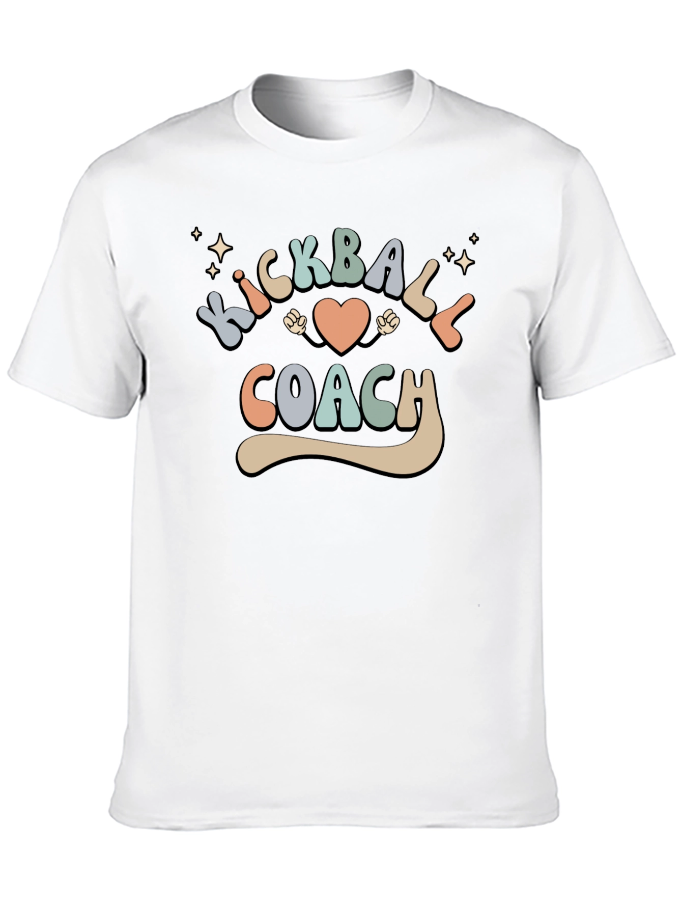 Kickball Coach Retro Style Black T-Shirt