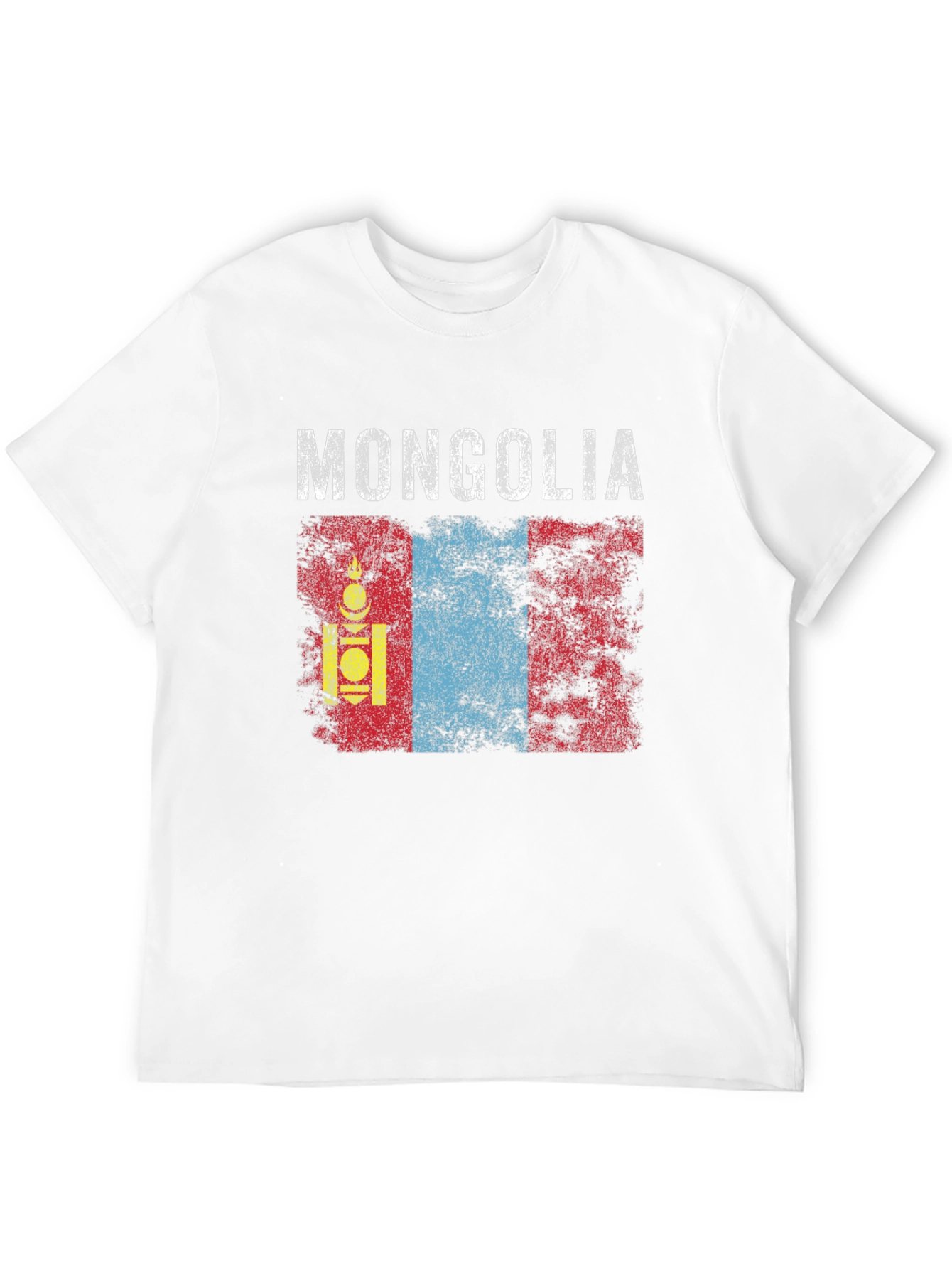 Mongolia Flag T-Shirt - Distressed Graphic Tee