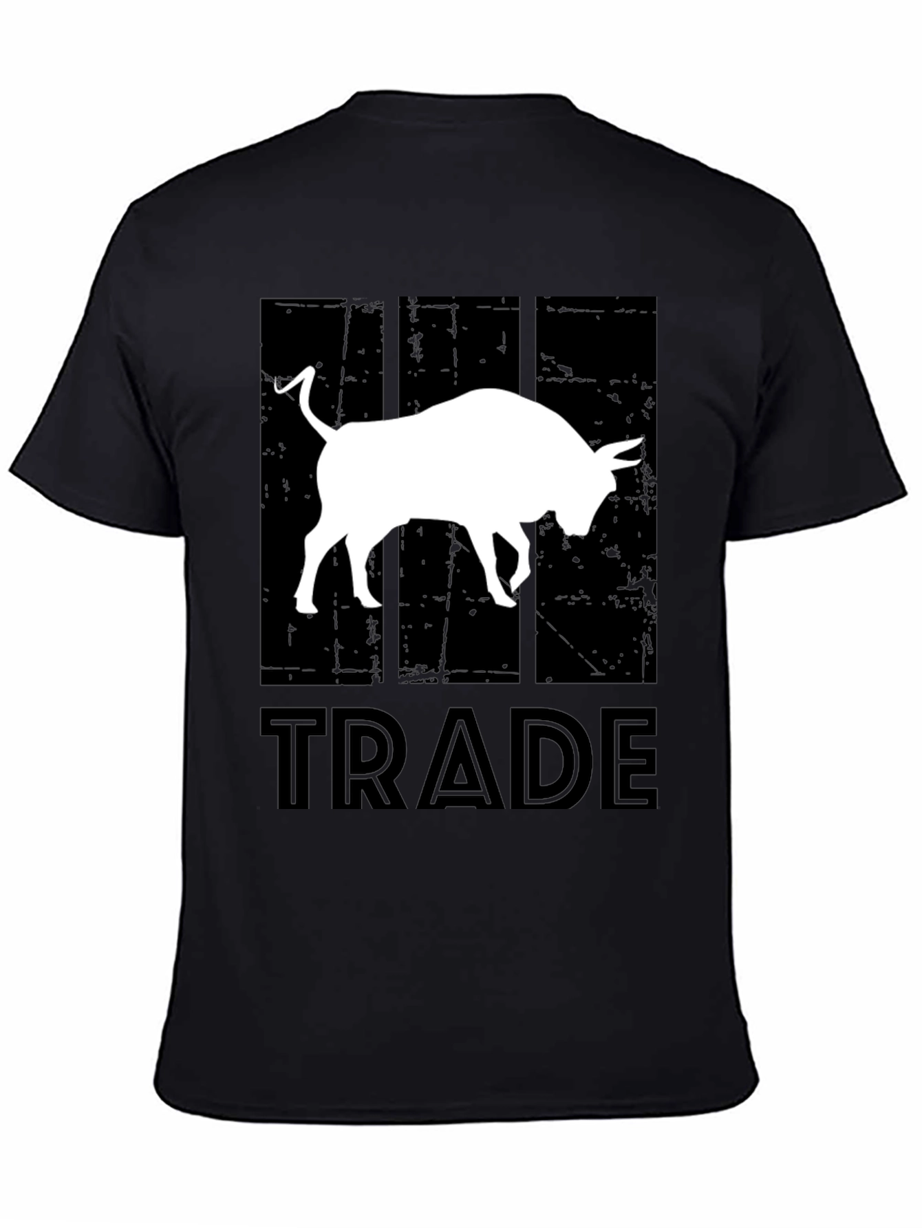 Trade Bull T-Shirt - Black Cotton Graphic Tee