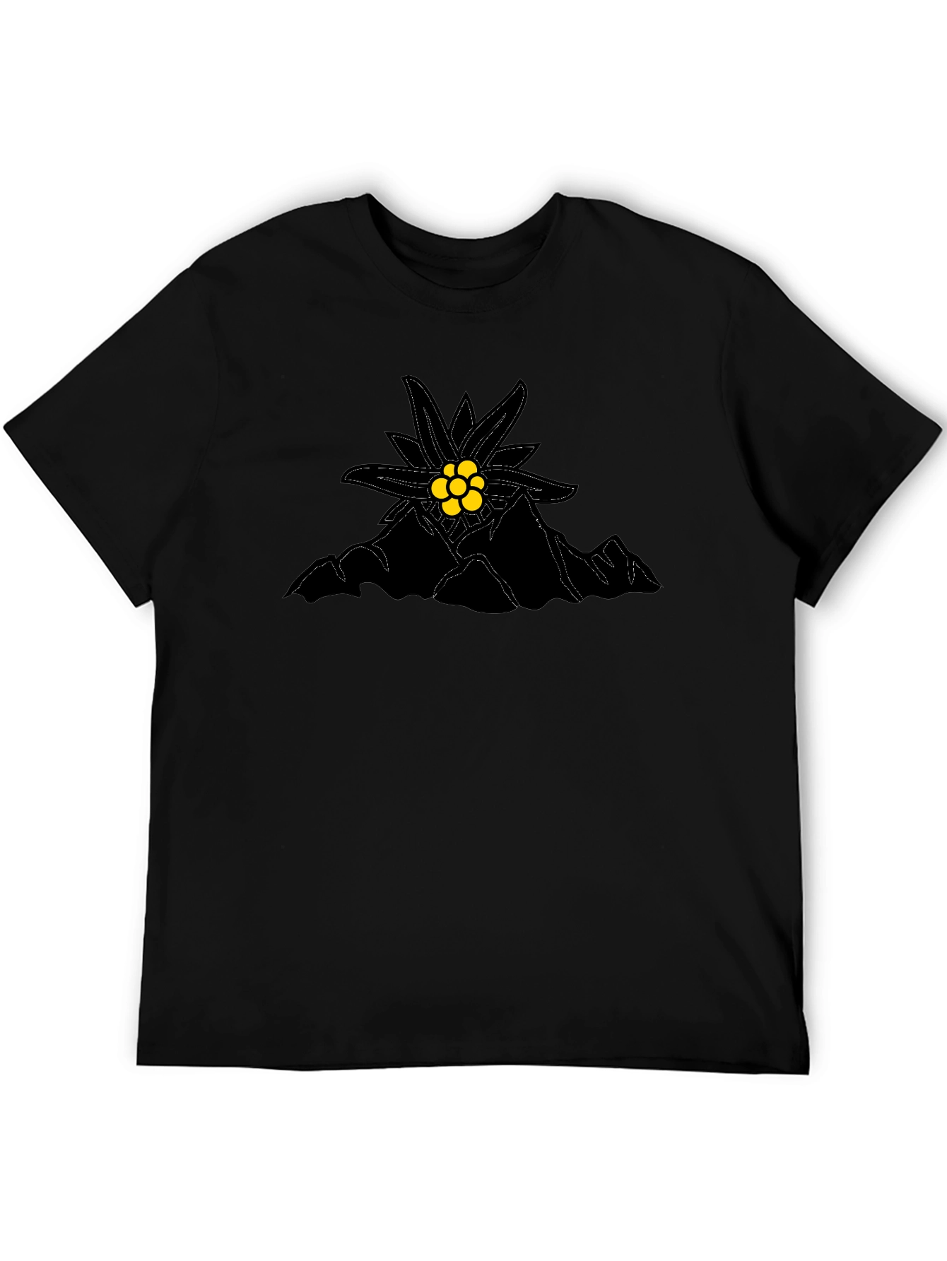 Edelweiss Mountain Black T-Shirt