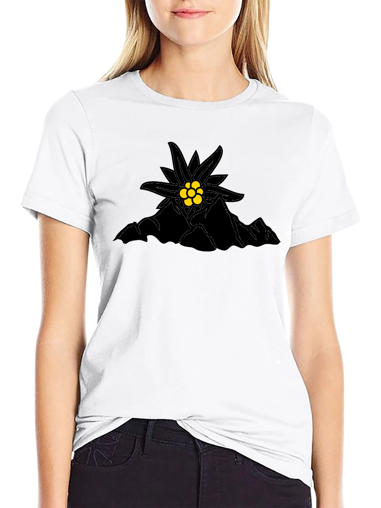 Edelweiss Mountain Black T-Shirt