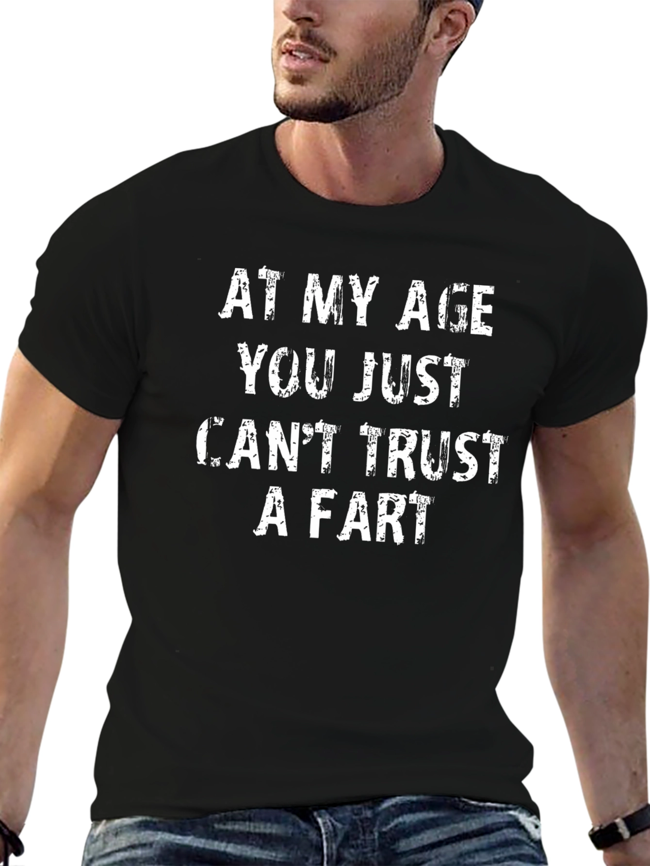 Funny Age Trust Fart Black T-Shirt