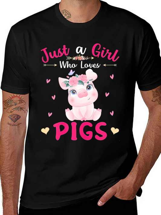 Just a Girl Who Loves Pigs T-Shirt