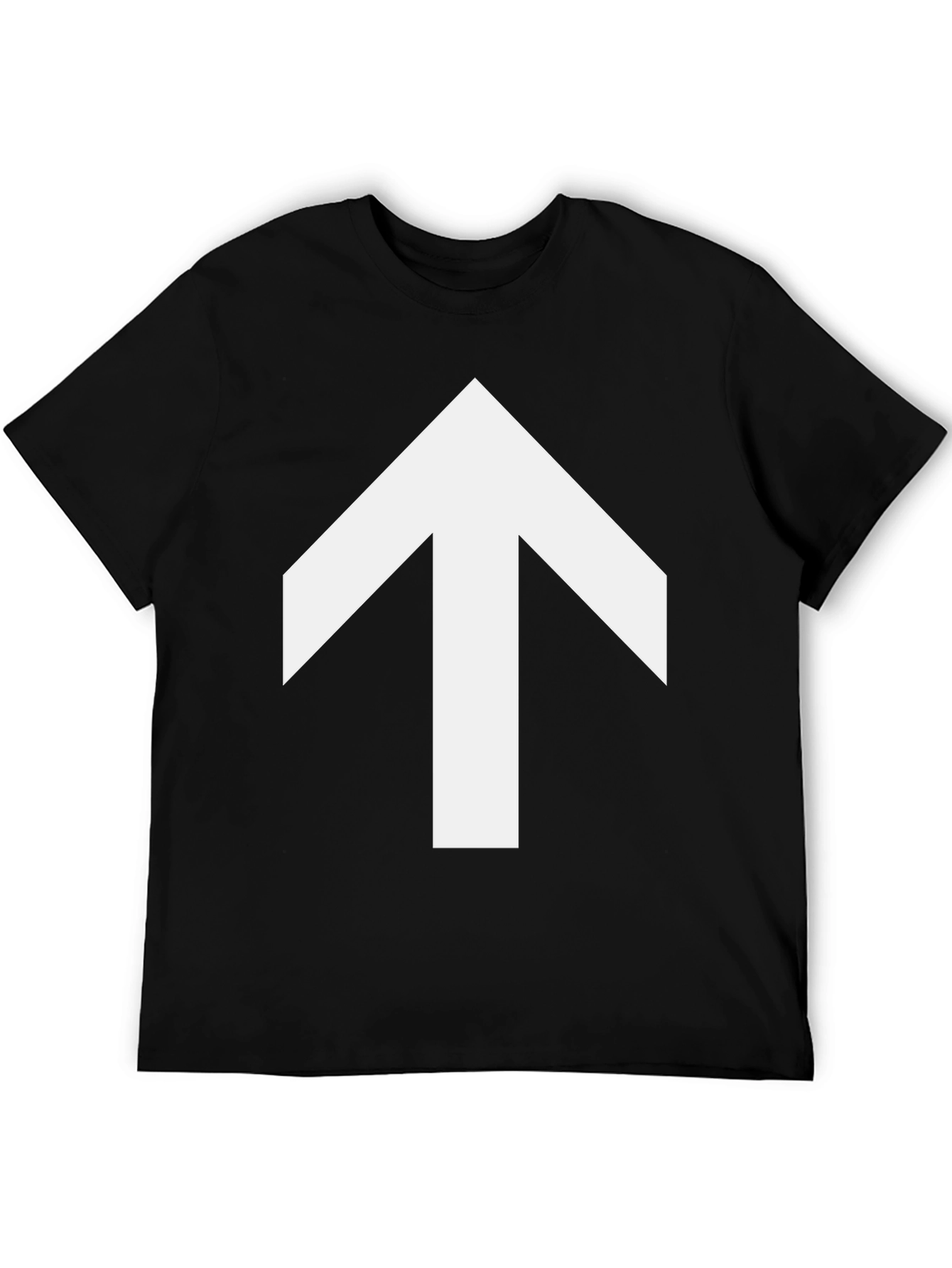 Upward Arrow Graphic Tee - Black Casual Shirt