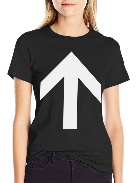 Upward Arrow Graphic Tee - Black Casual Shirt