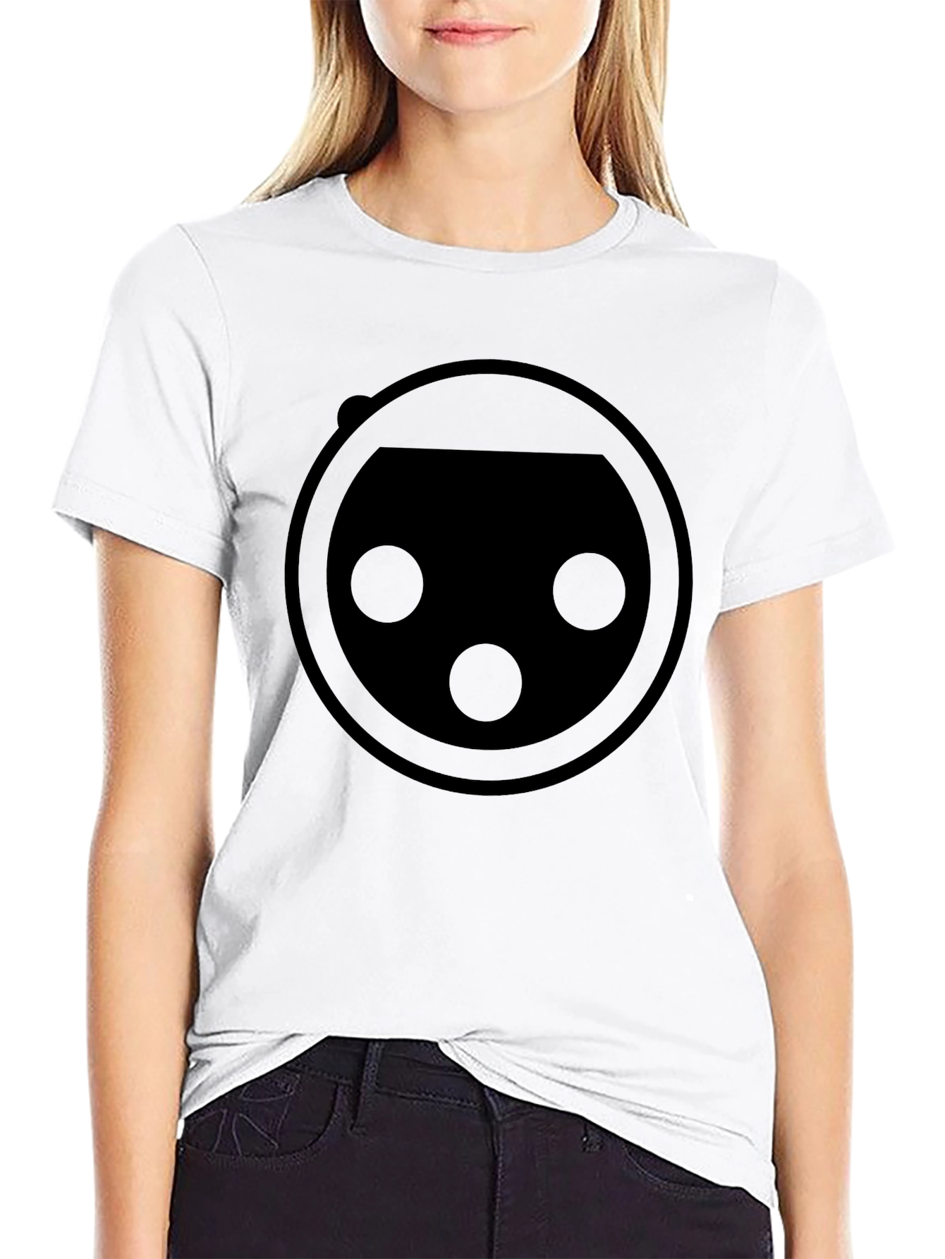 Minimalist Round Graphic Black T-Shirt