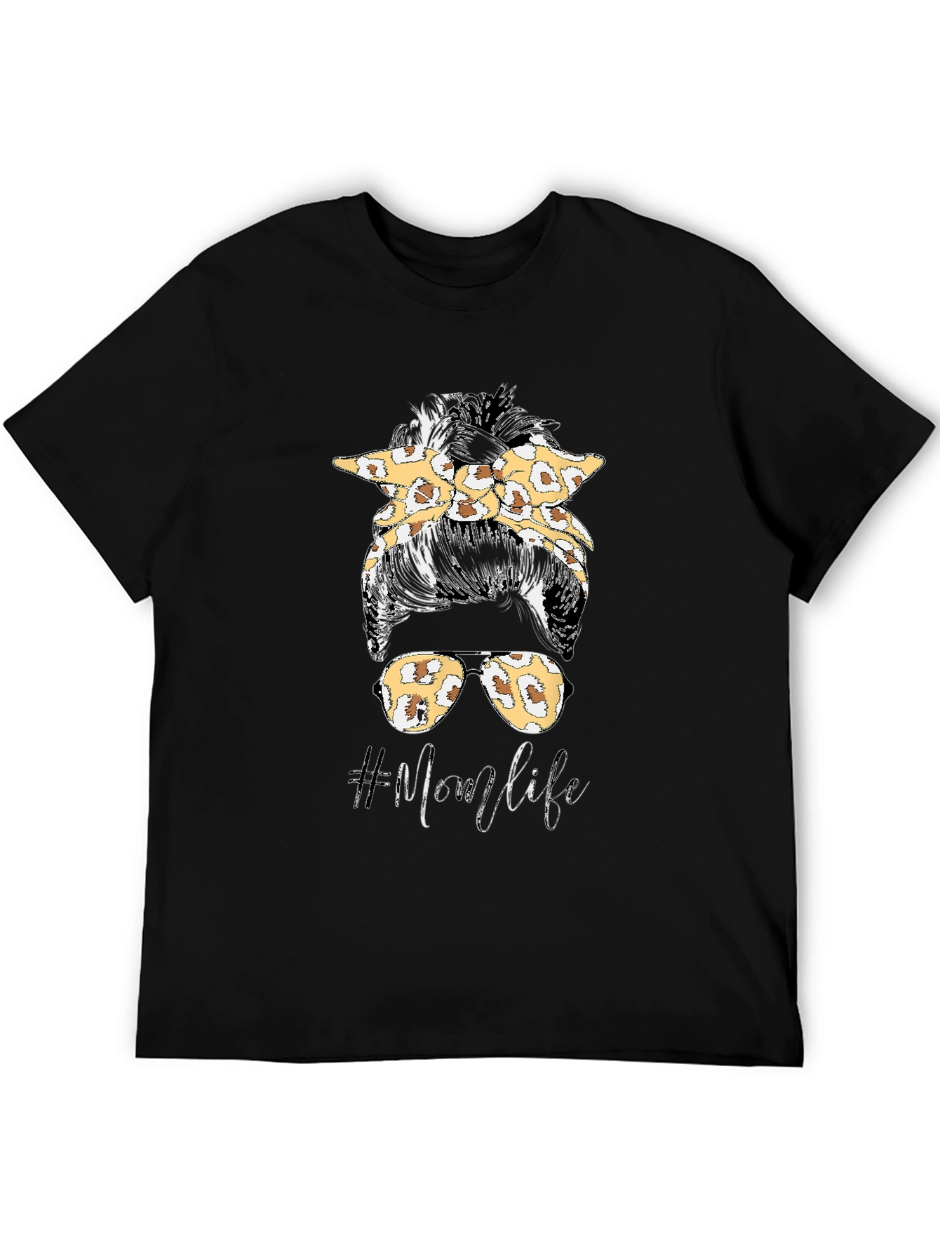 Mom Life Graphic Tee - Messy Bun Shirt