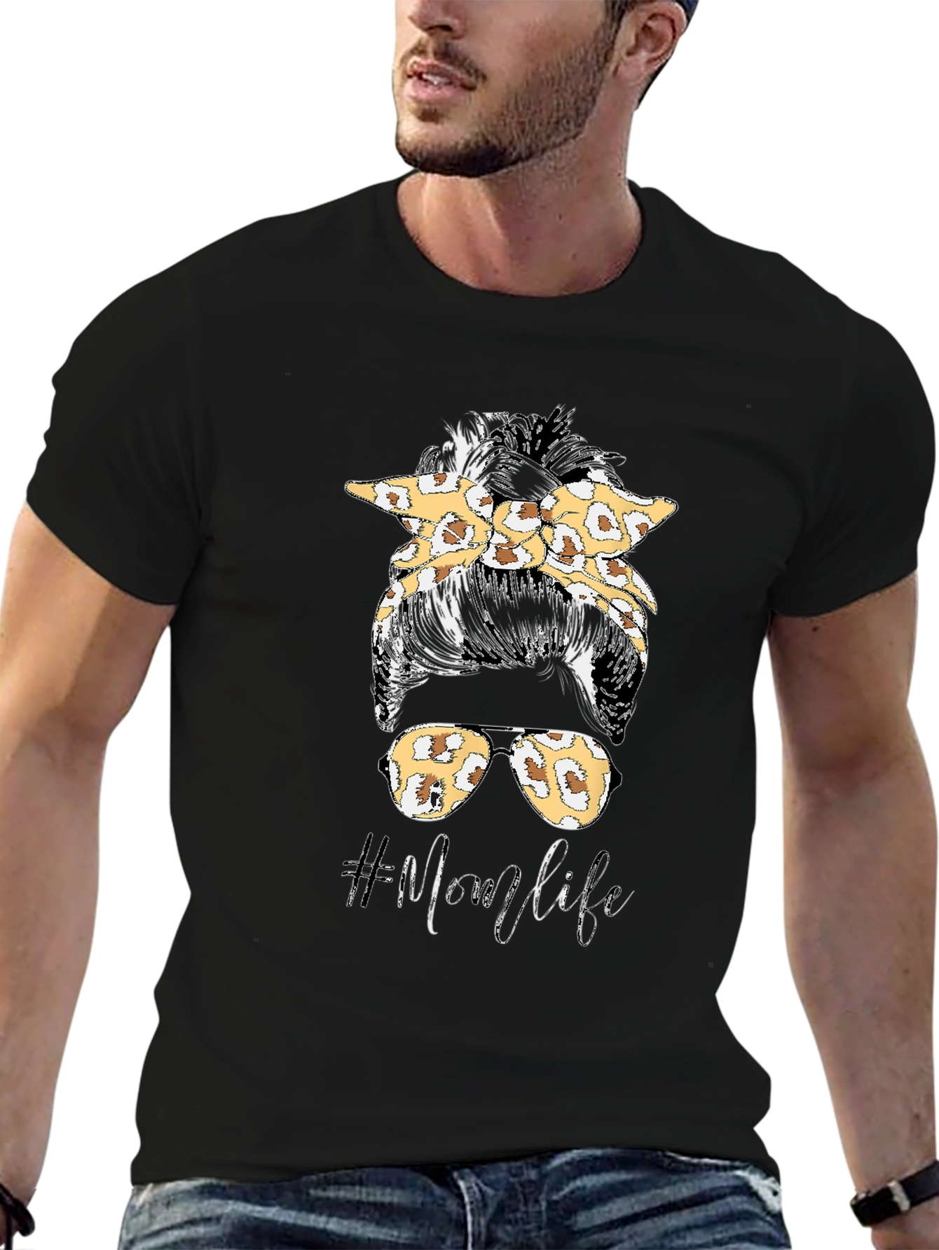 Mom Life Graphic Tee - Messy Bun Shirt