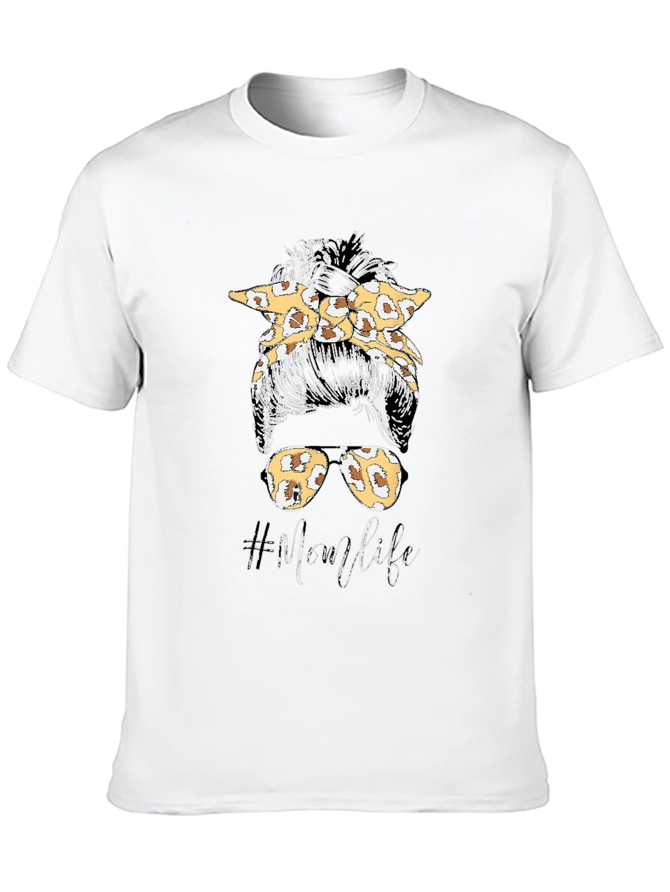 Mom Life Graphic Tee - Messy Bun Shirt