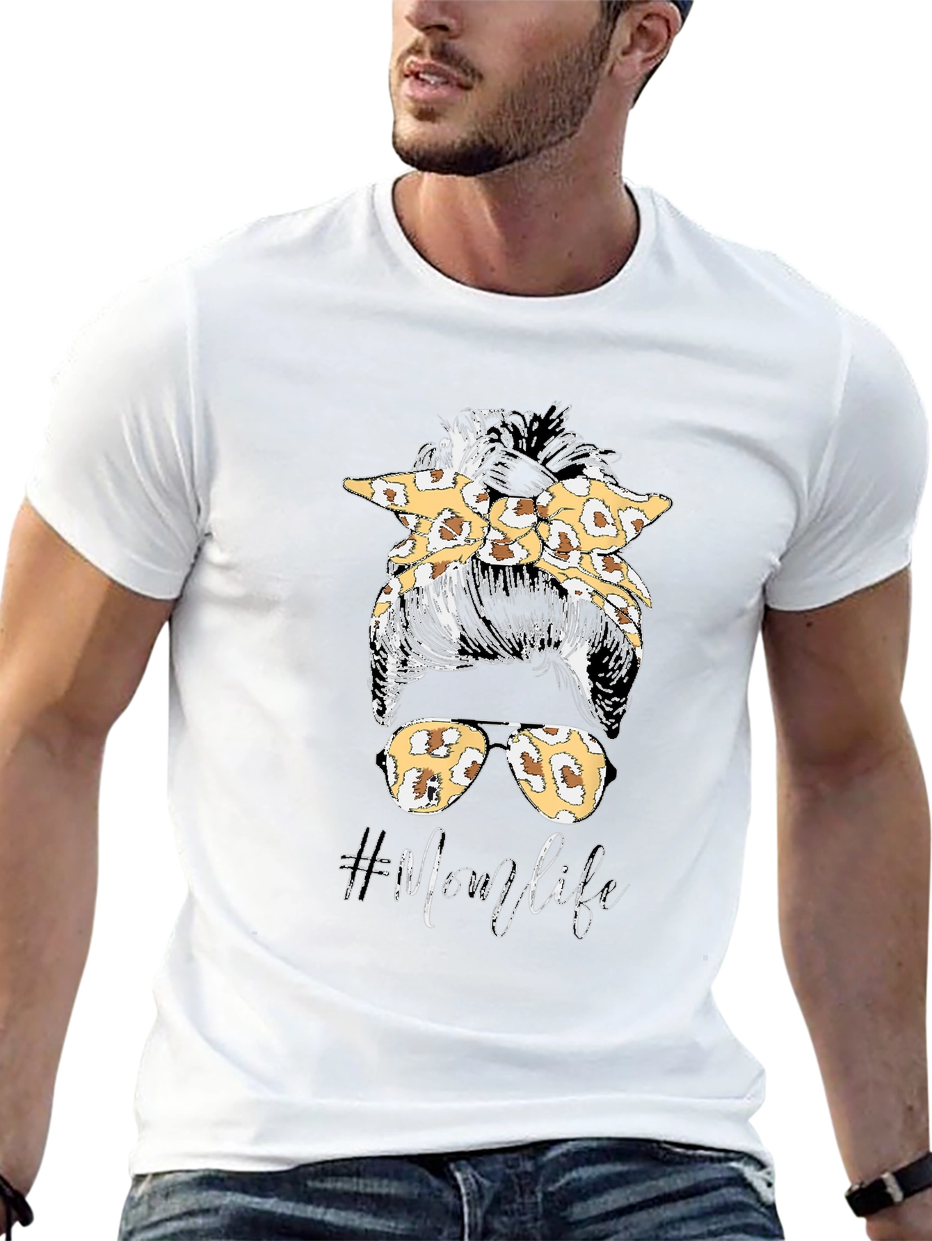 Mom Life Graphic Tee - Messy Bun Shirt