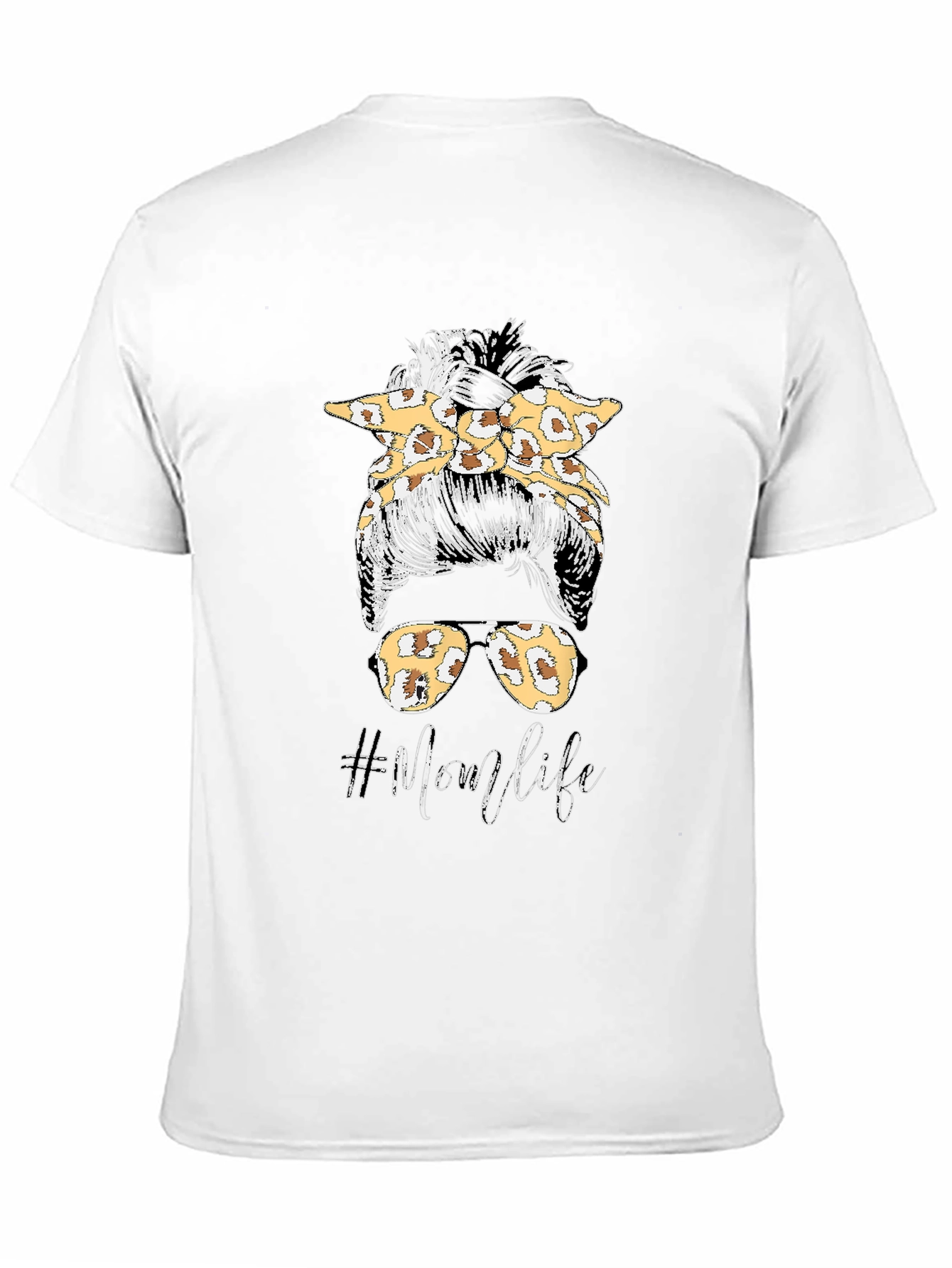 Mom Life Graphic Tee - Messy Bun Shirt