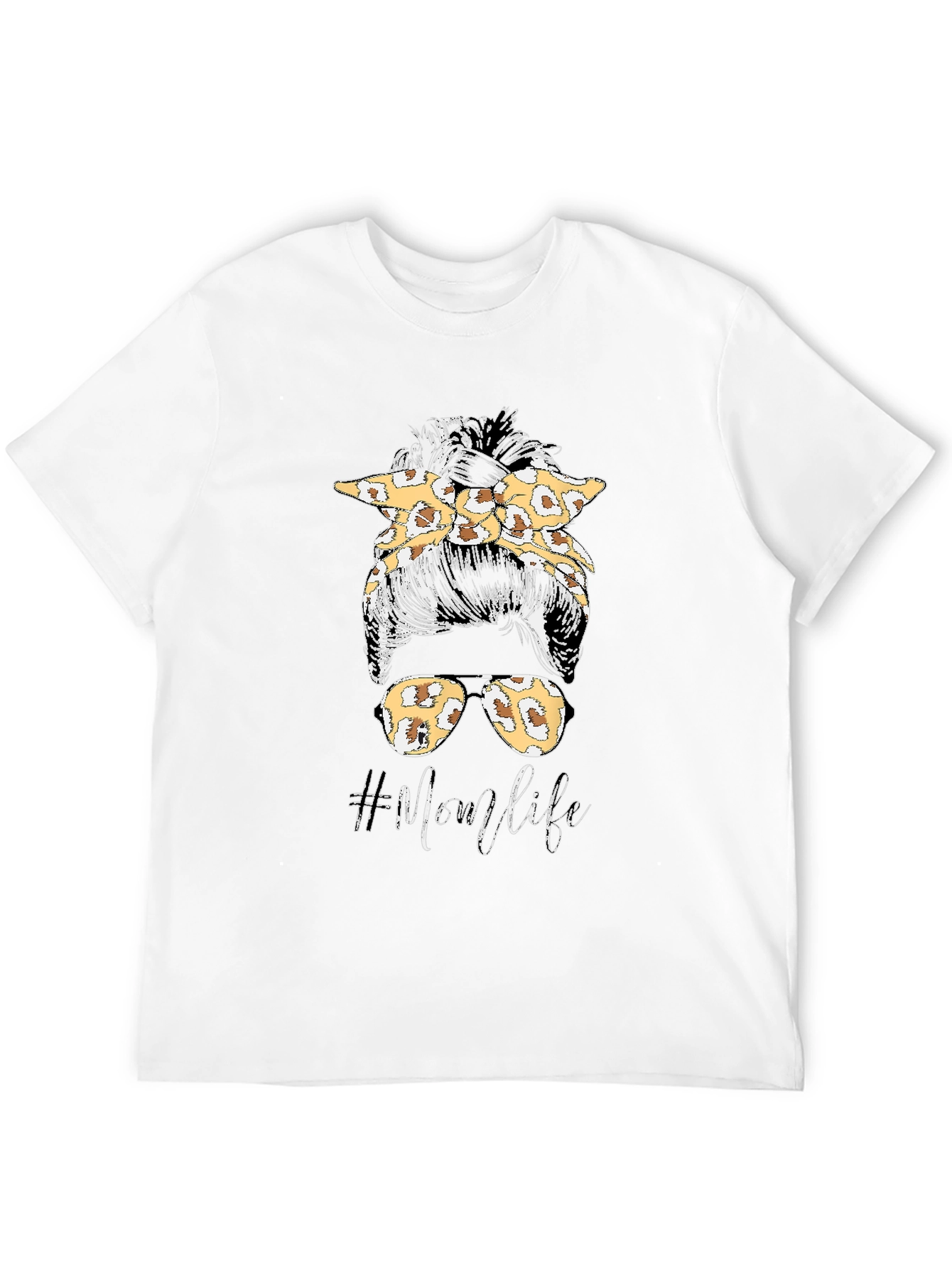 Mom Life Graphic Tee - Messy Bun Shirt