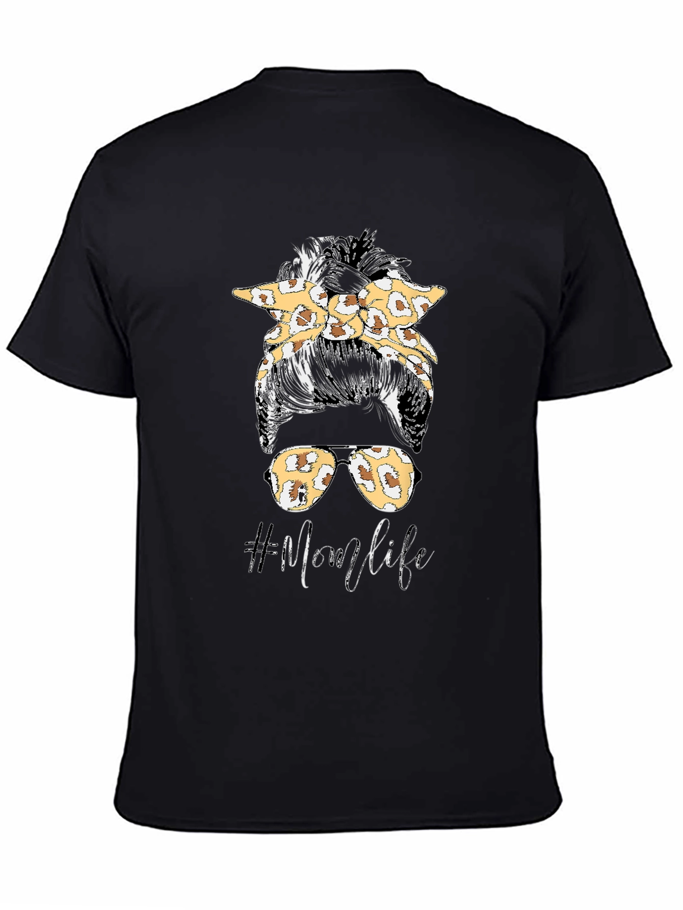 Mom Life Graphic Tee - Messy Bun Shirt