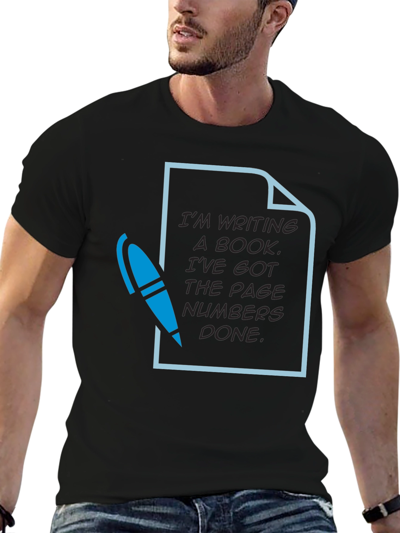 Writers Humor T-Shirt: Page Numbers Done