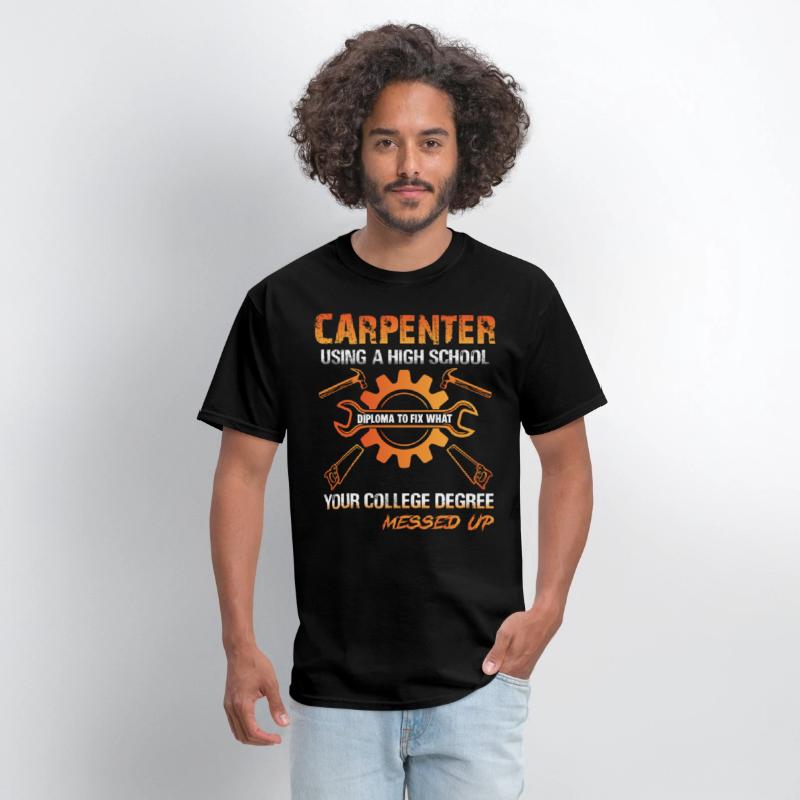 Carpenter Using A High School Diploma To Fix What
