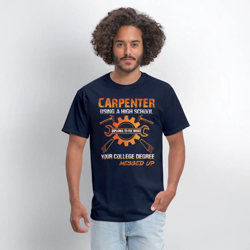 Carpenter Using A High School Diploma To Fix What