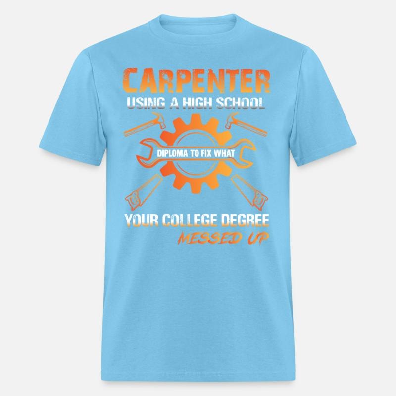 Carpenter Using A High School Diploma To Fix What
