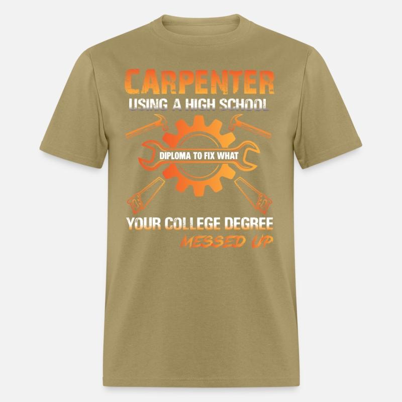 Carpenter Using A High School Diploma To Fix What