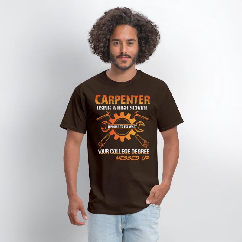 Carpenter Using A High School Diploma To Fix What