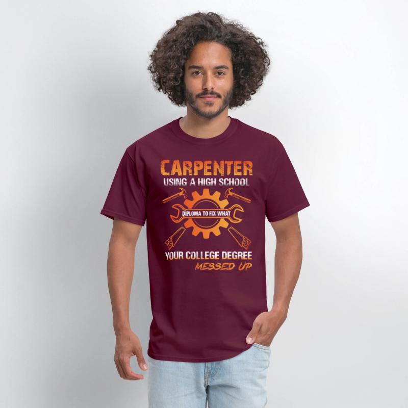 Carpenter Using A High School Diploma To Fix What
