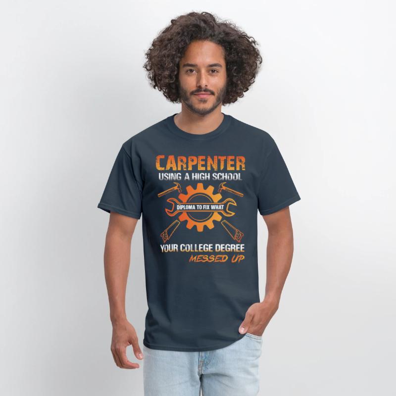 Carpenter Using A High School Diploma To Fix What