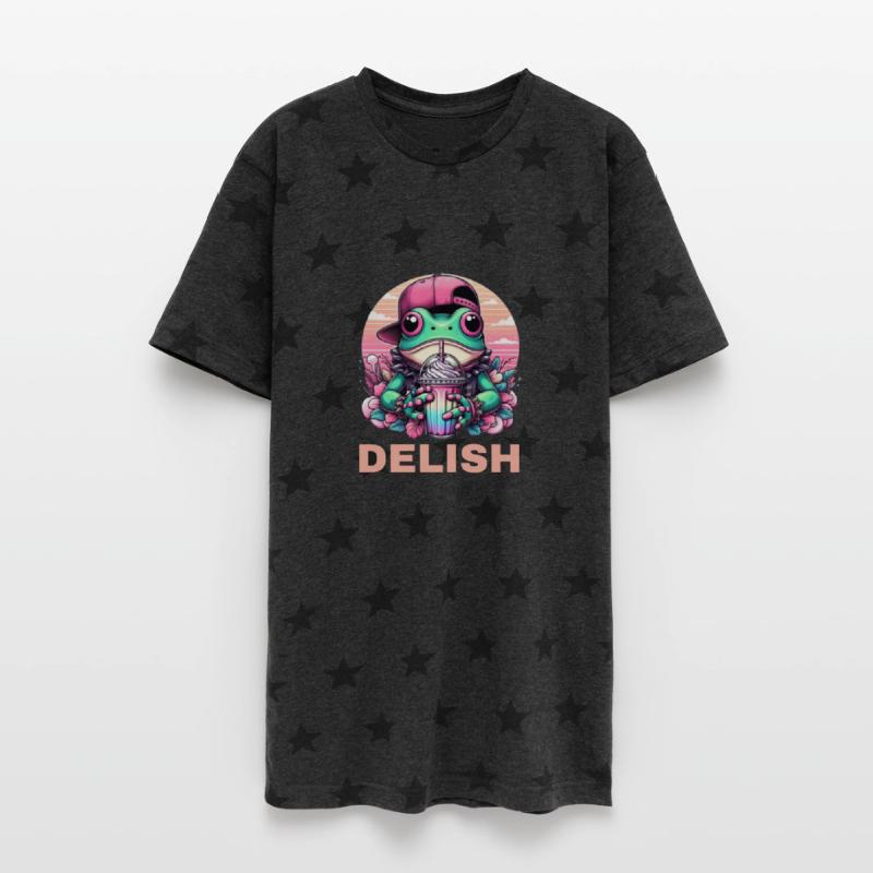 Cartoon Hip-hop Frog with Milkshake "Delish"