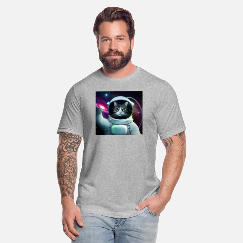Cat Astronaut in Space Milky Way Cute Space Art