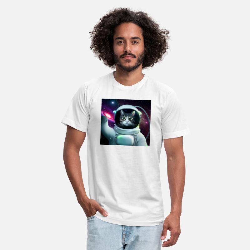 Cat Astronaut in Space Milky Way Cute Space Art