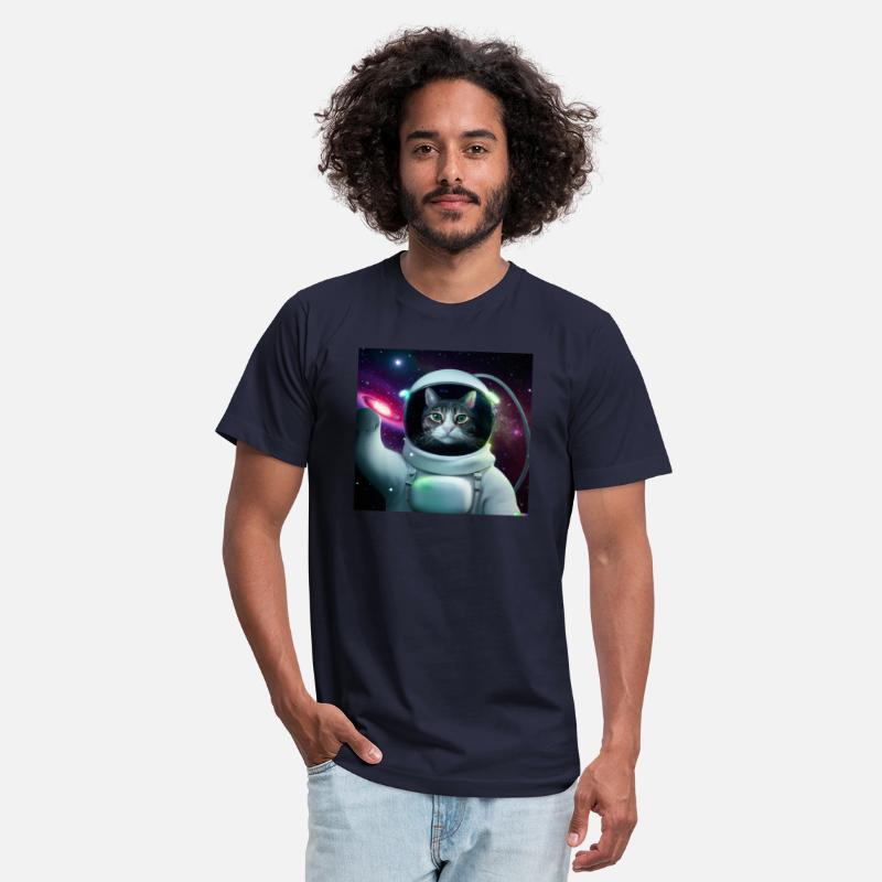 Cat Astronaut in Space Milky Way Cute Space Art