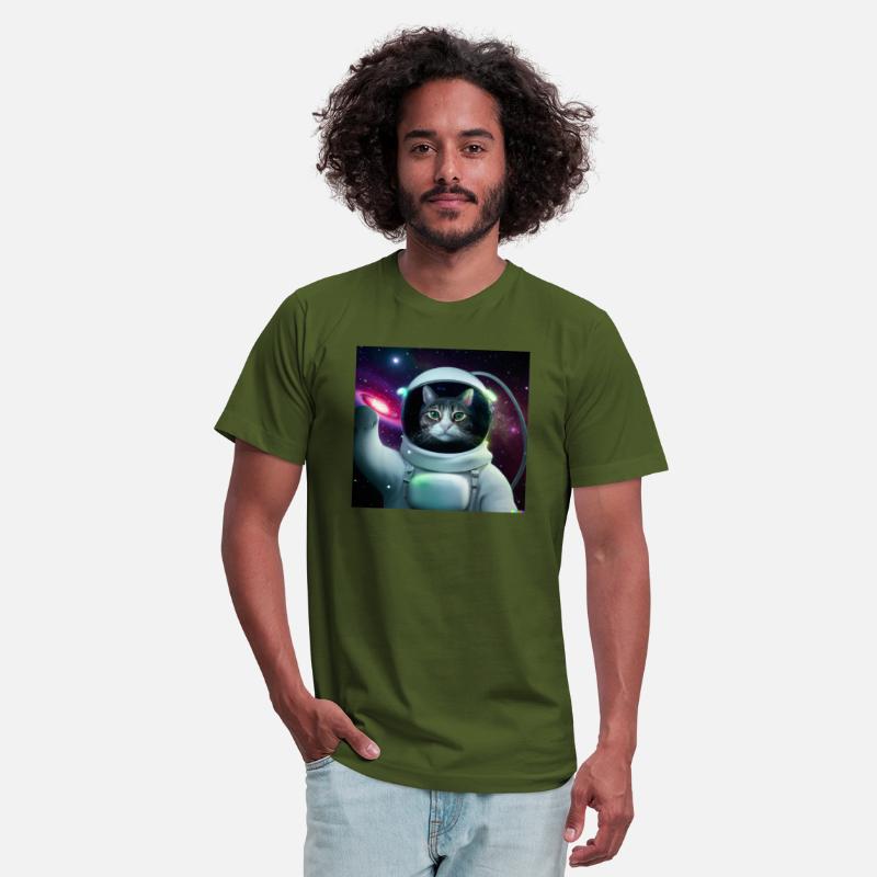 Cat Astronaut in Space Milky Way Cute Space Art