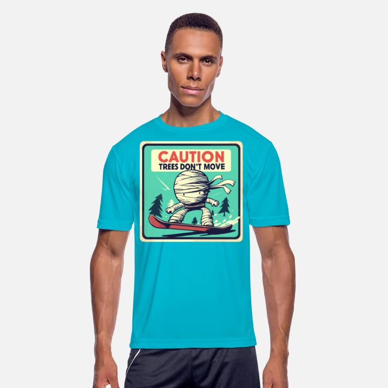 Caution trees don't move retro mummy