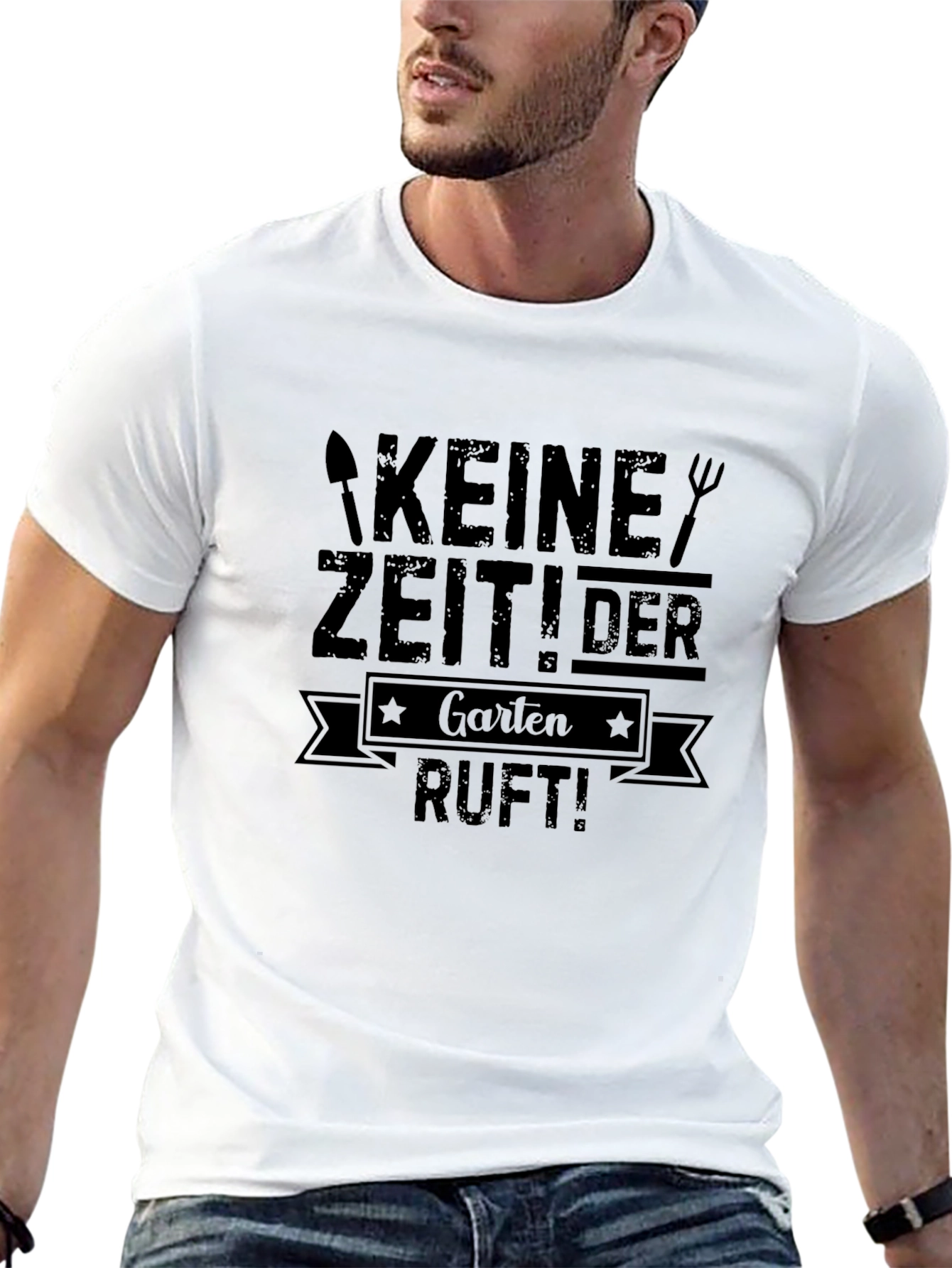 Garten Ruft! Mens Black Graphic T-Shirt