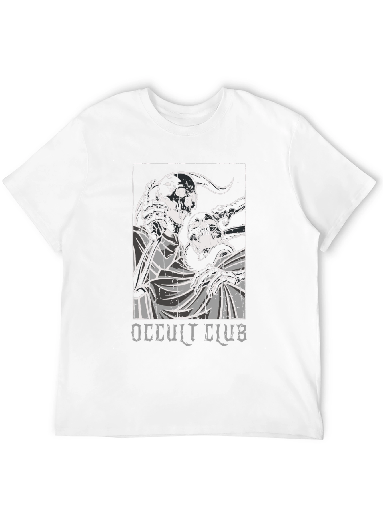 Occult Club Graphic Print Black T-Shirt