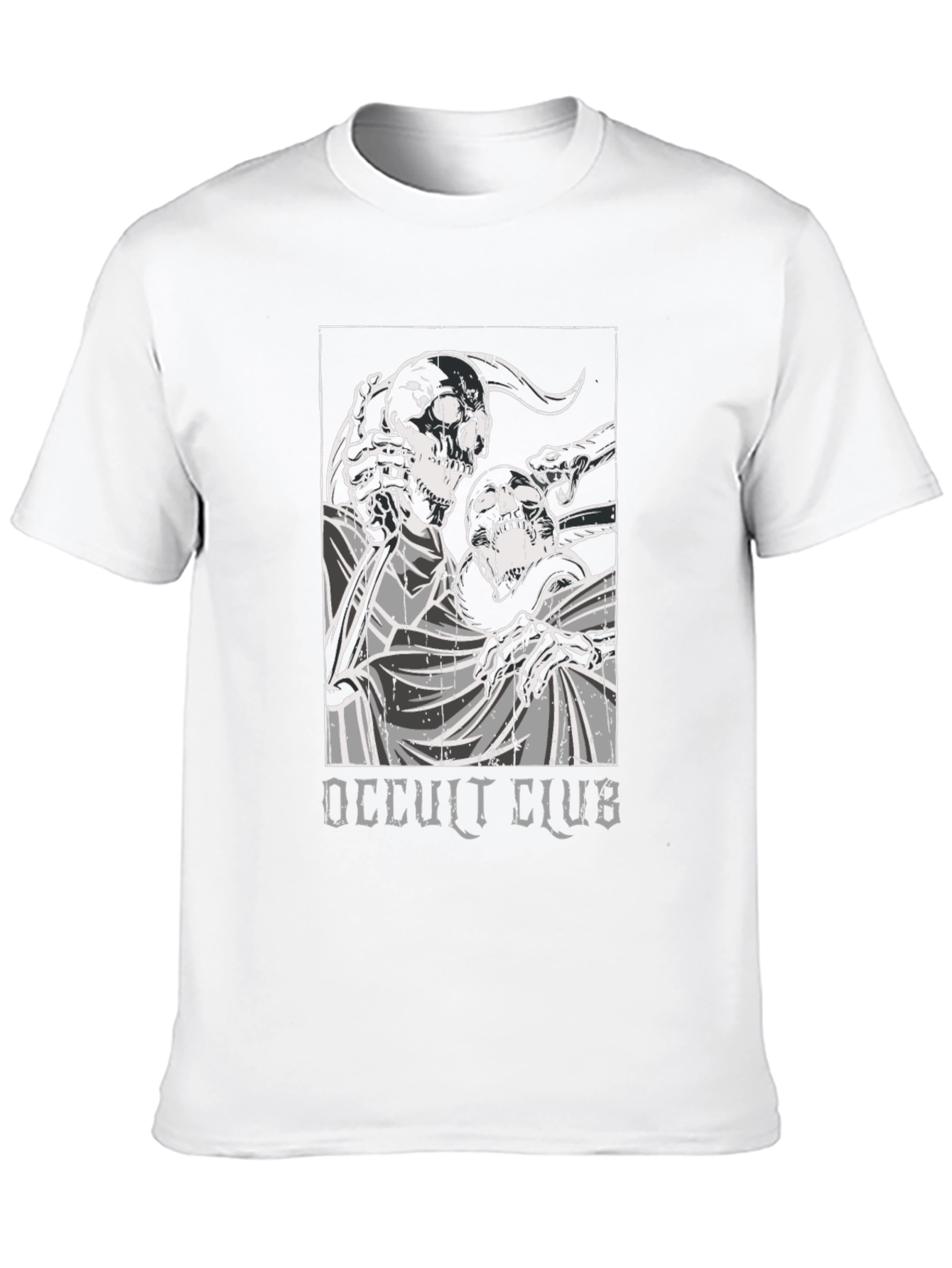 Occult Club Graphic Print Black T-Shirt