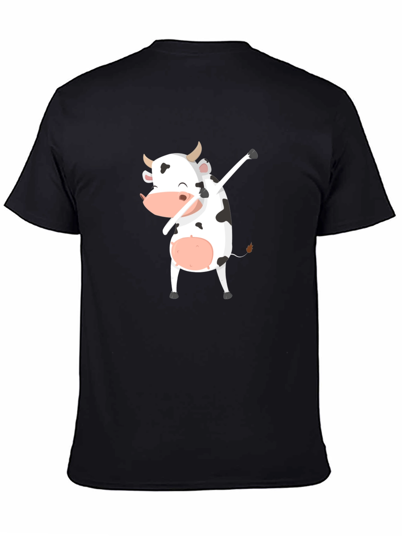 Dabbing Cow Graphic Tee - Unisex Black T-Shirt