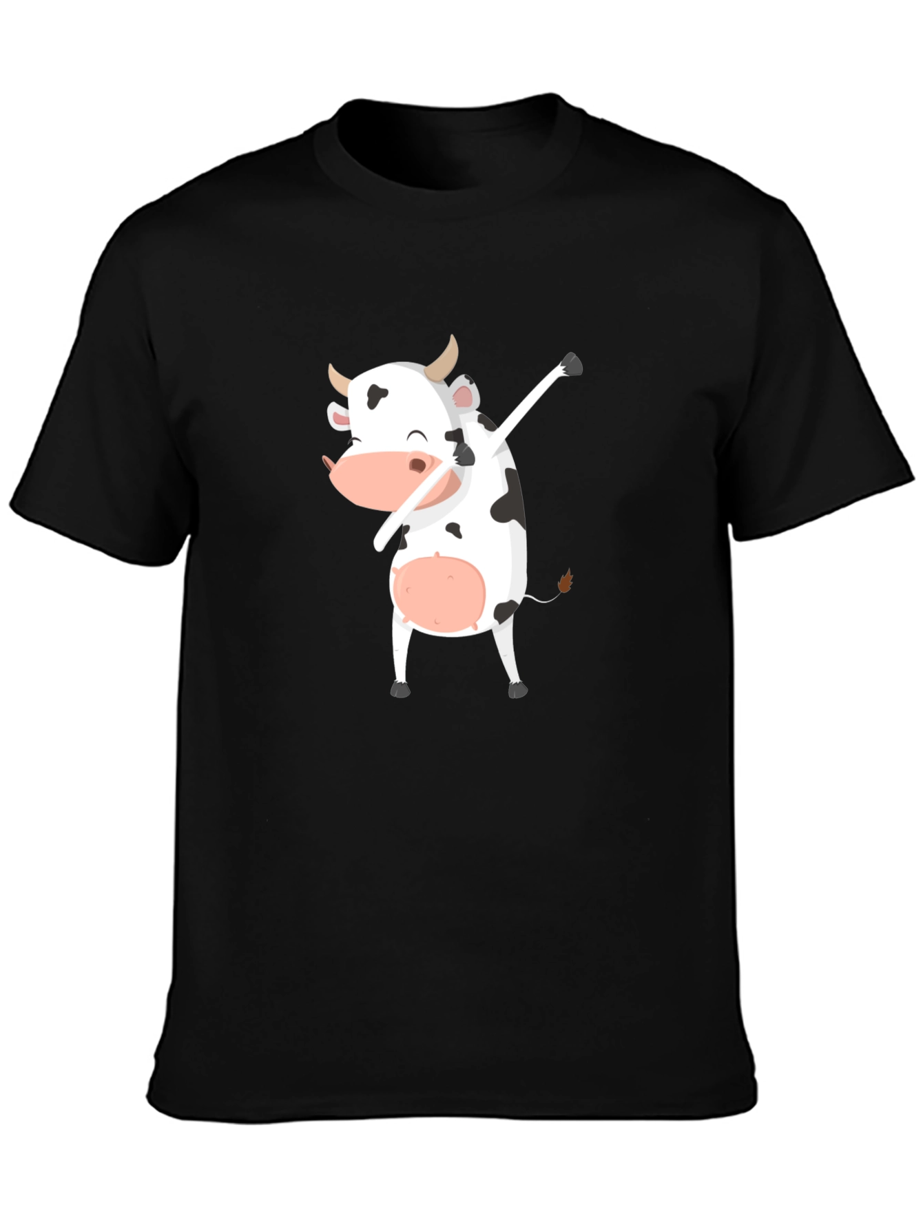 Dabbing Cow Graphic Tee - Unisex Black T-Shirt