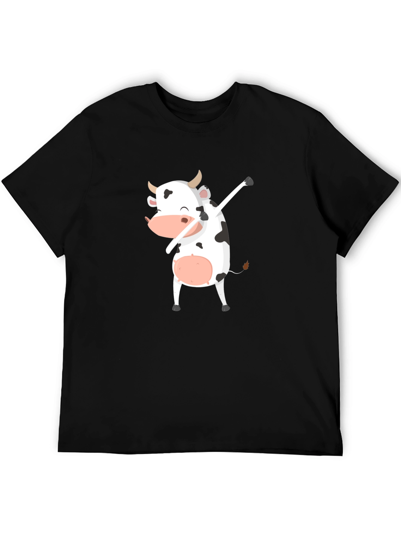 Dabbing Cow Graphic Tee - Unisex Black T-Shirt