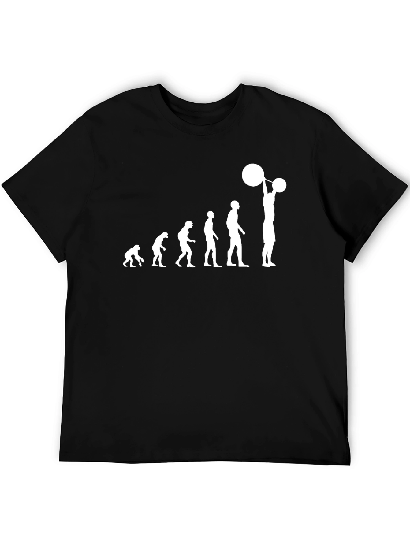 Evolution Weightlifting Graphic Tee - Black Cotton T-Shirt