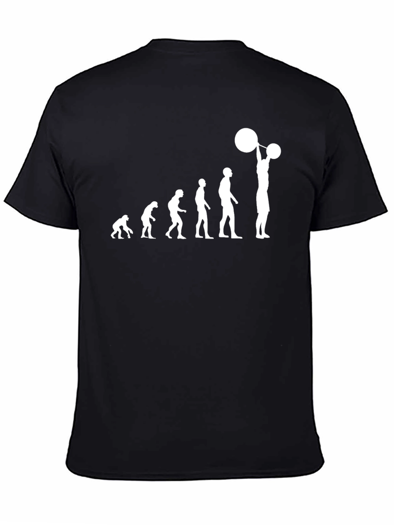 Evolution Weightlifting Graphic Tee - Black Cotton T-Shirt