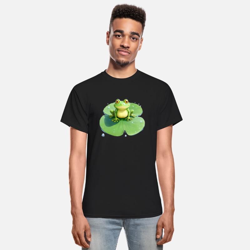 Cheerful Frog on Lily Pad