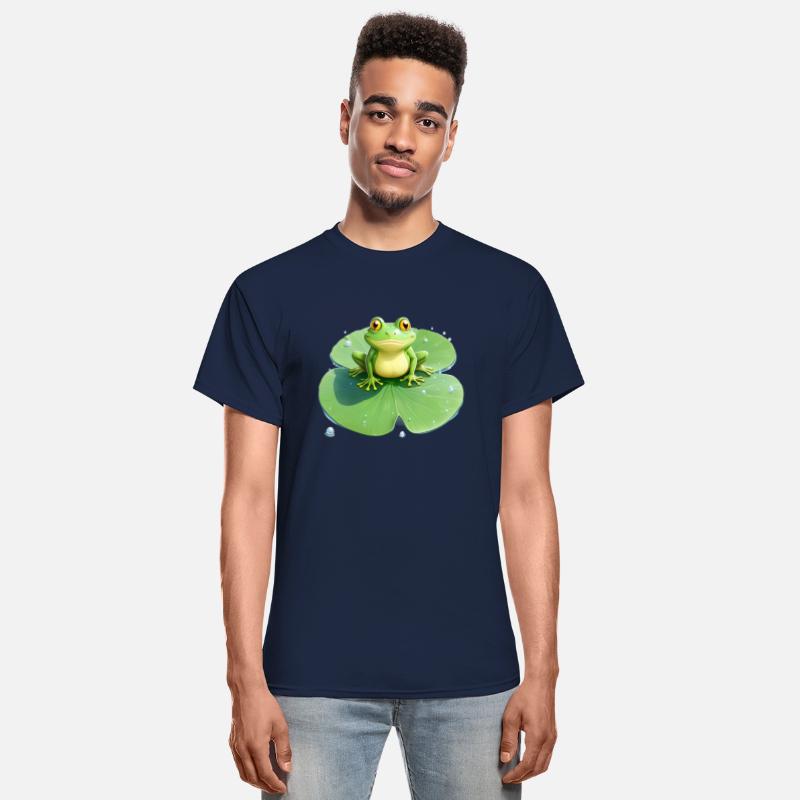 Cheerful Frog on Lily Pad