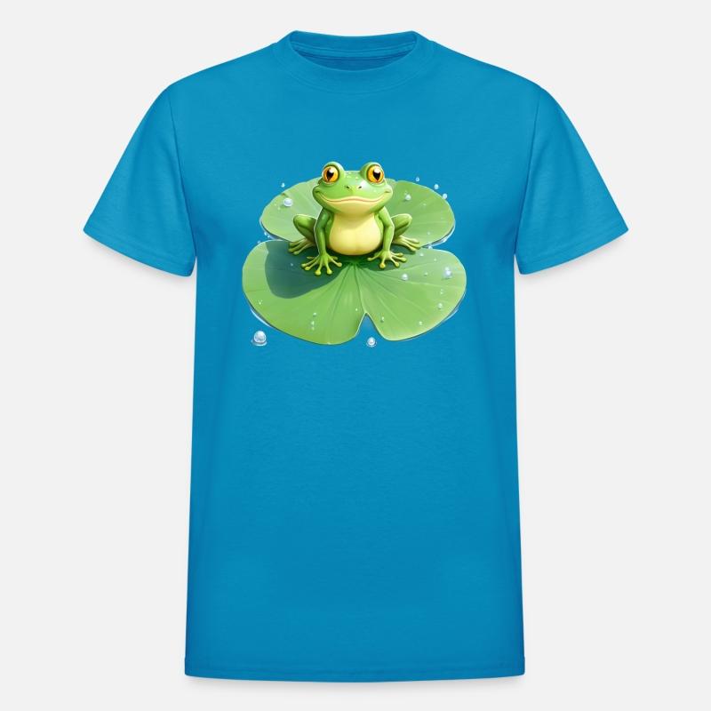 Cheerful Frog on Lily Pad