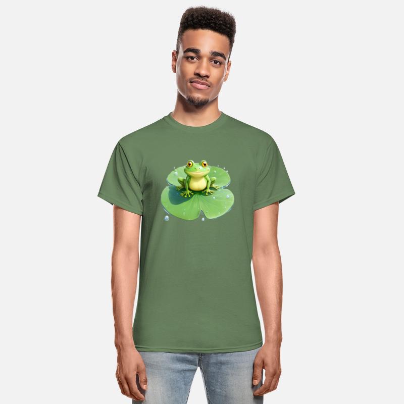 Cheerful Frog on Lily Pad