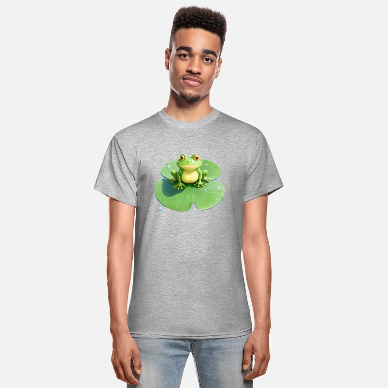 Cheerful Frog on Lily Pad