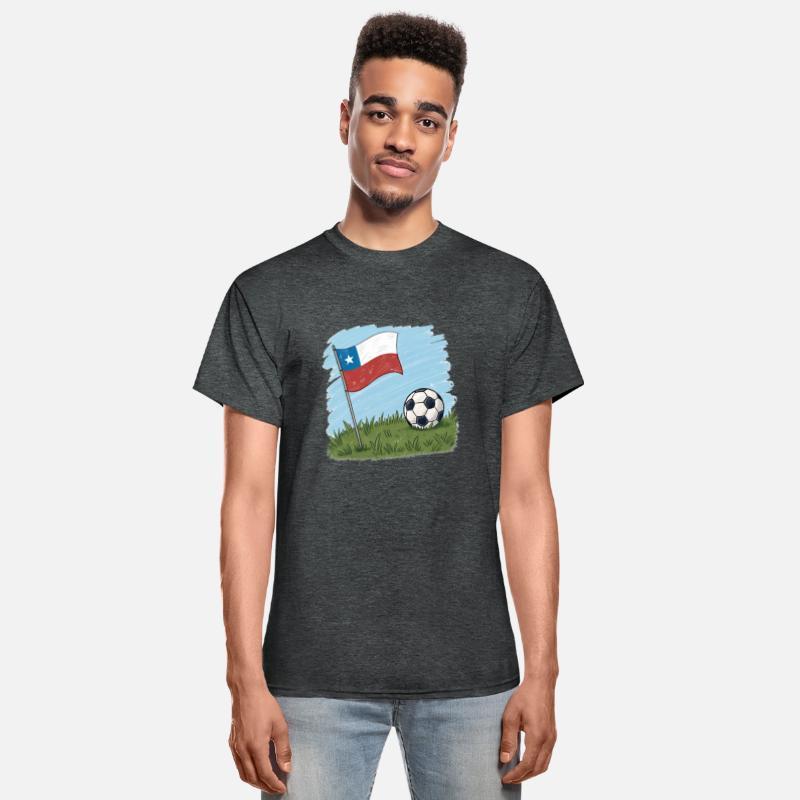 Chile flag and soccer ball