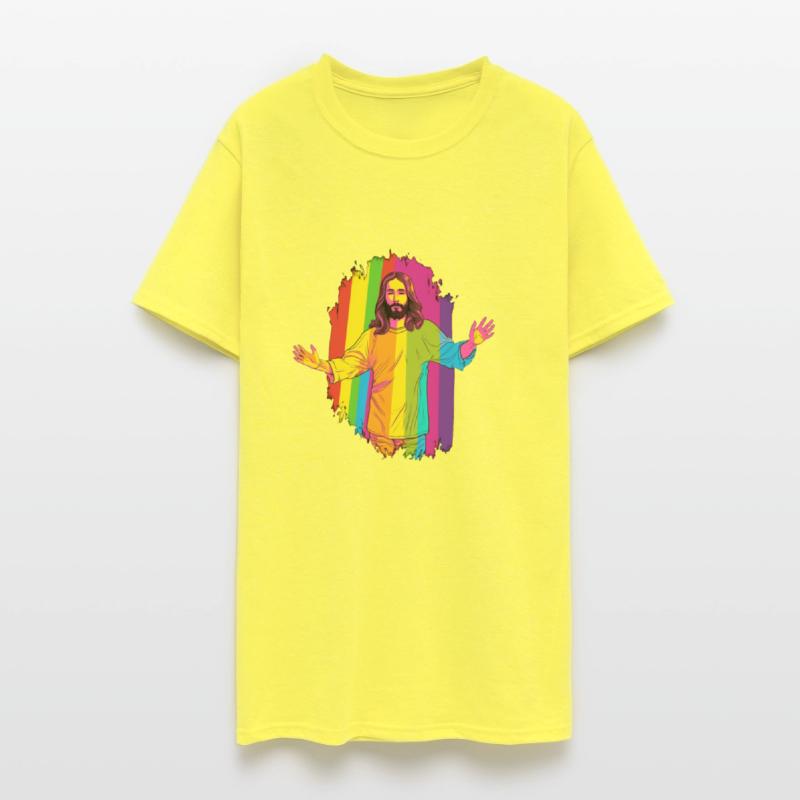 Christian Pride LGBTQ Jesus with Rainbow Flag