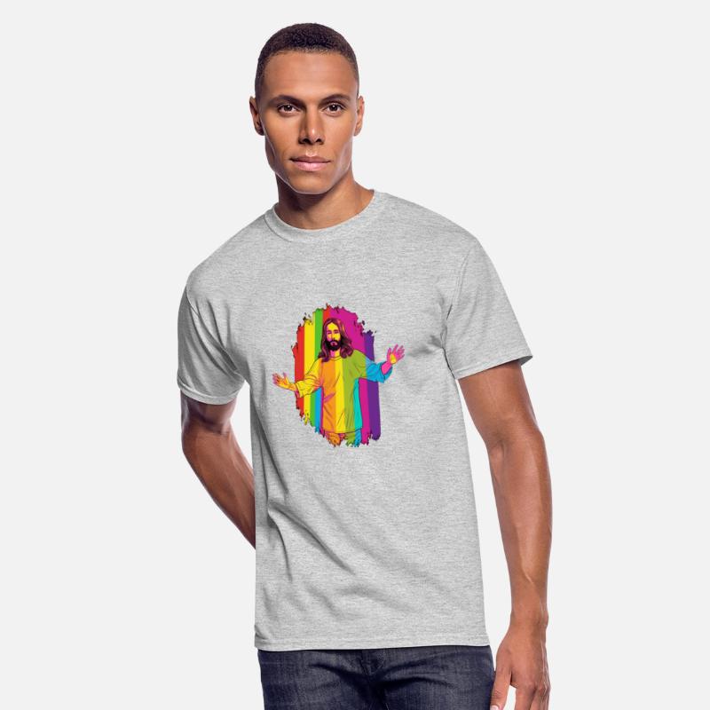 Christian Pride LGBTQ Jesus with Rainbow Flag